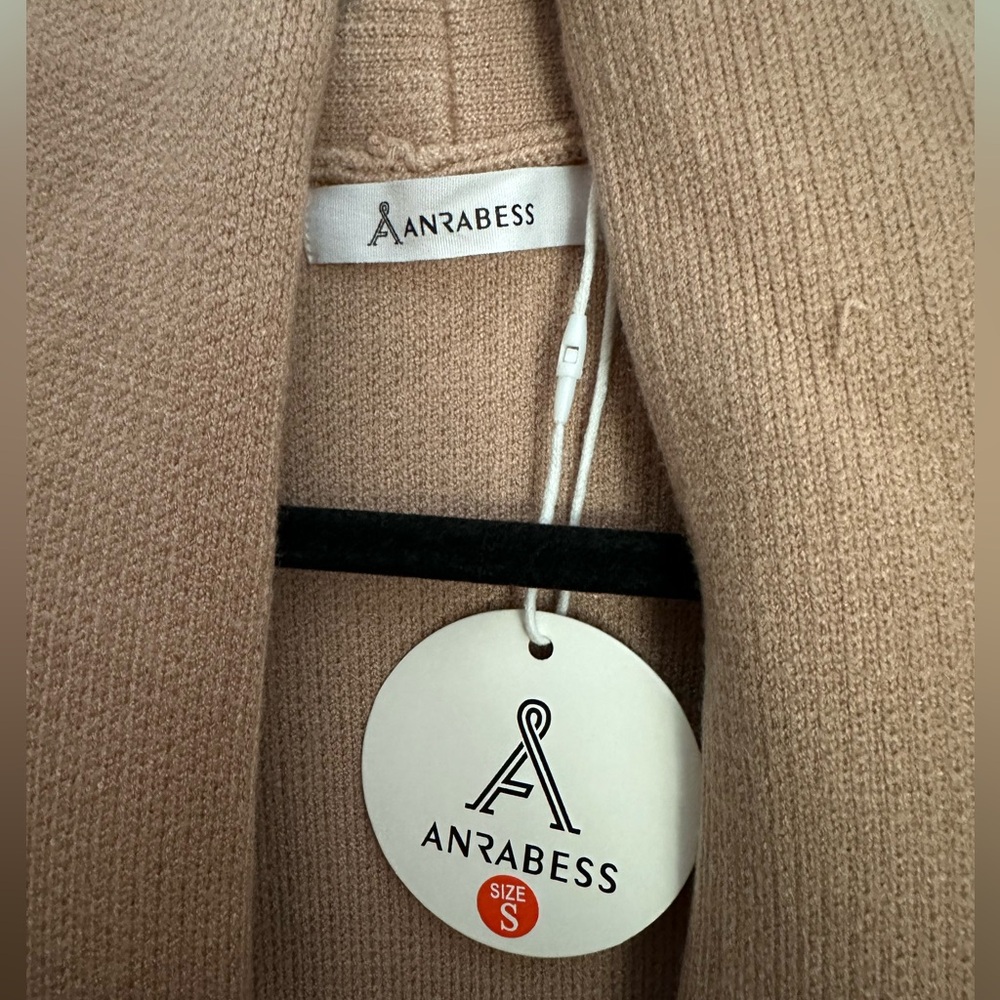 Cardigan Oversized Open Front Beige Small NWT - Picture 3 of 9